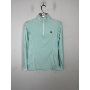 Magnolia Lane Tech Masters Golf Pullover Womens Small Mint Green Quarter Zip Top